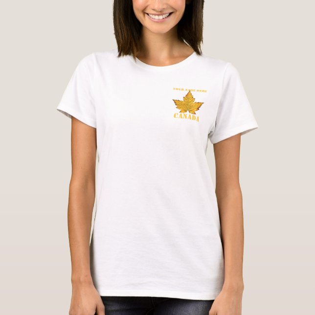 Canada Varsity Jacka Anpassningsbar Canada Team Ja T-shirt (Framsida)