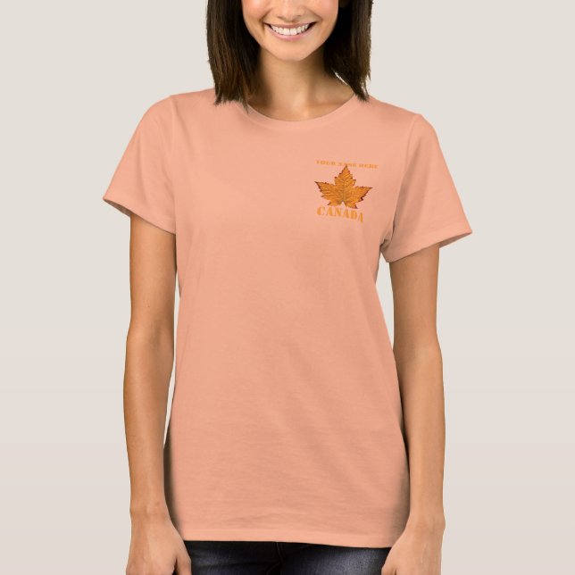 Canada Varsity Jacka Anpassningsbar Canada Team Ja T-shirt (Framsida)