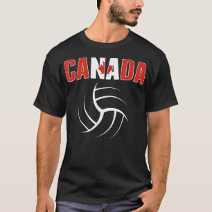 Canada Volleyball Älskare Jersey Canadian Flagga S T Shirt