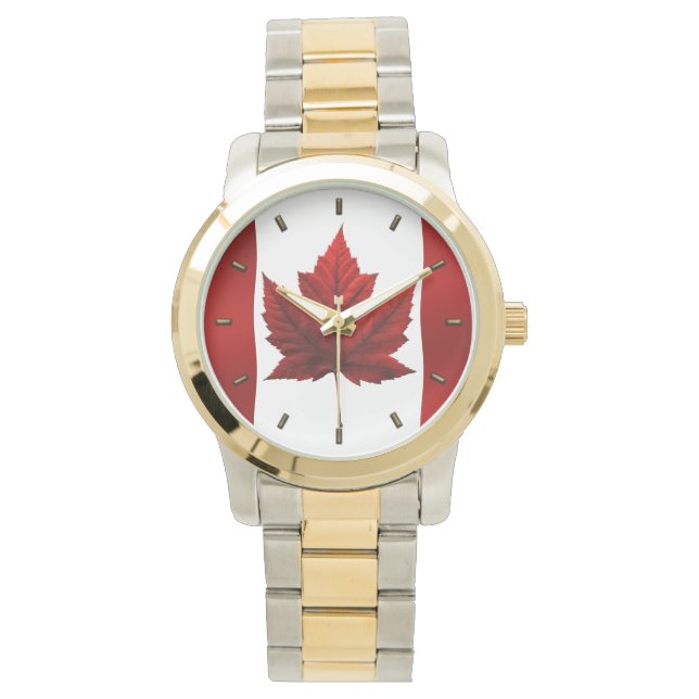 Canada Watch Canadian Flagga Souvenir Wristwatch Armbandsur (Framsida)