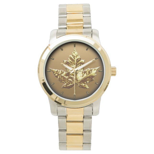 Canada Watch Guld Canada Souvenir Wrist Watches Armbandsur (Framsida)