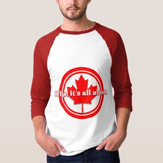 Canada What It's All Aboot T-shirt (Framsida)