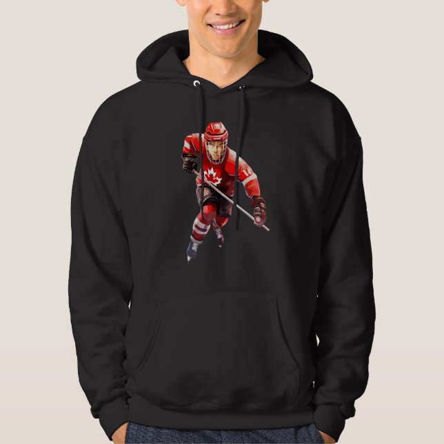 Canada Women Men Hockey Hoodie (Framsida)
