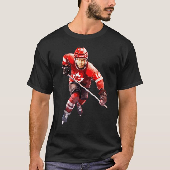 Canada Women Men Hockey T Shirt (Framsida)