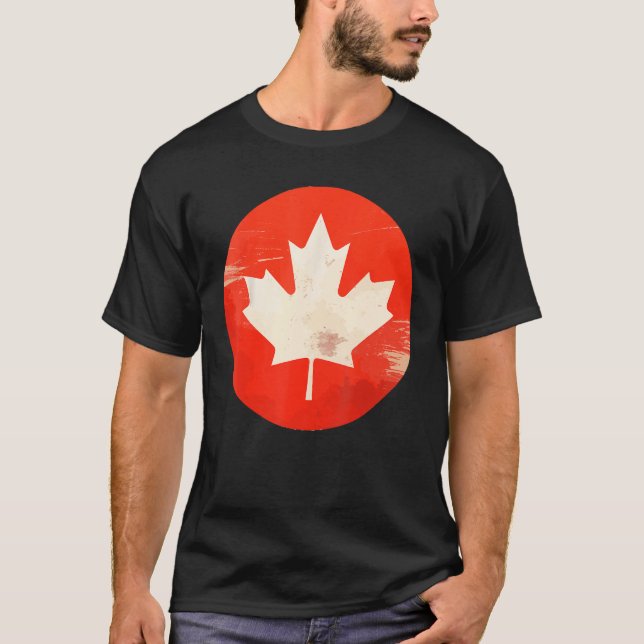 Canada Women Men Vintage Flag T Shirt (Framsida)