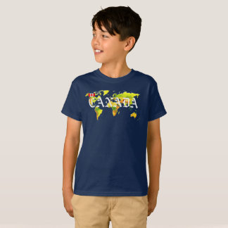 CANADA WORLD MAP T SHIRT