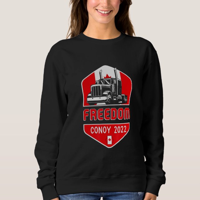 Canadaflag Shield Freedom Convoy 2022 för kanadens T Shirt (Framsida)