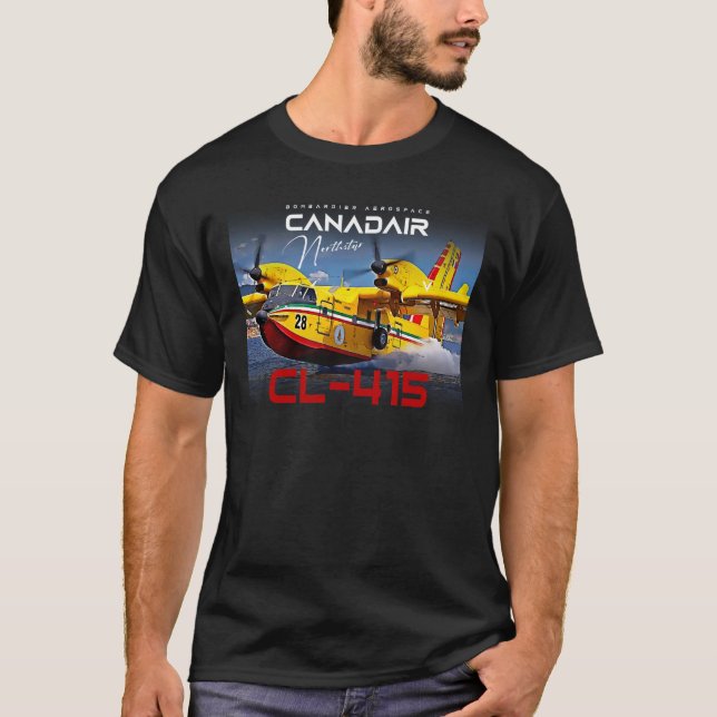 Canadair cl-415 Northstar-brandbombplan T Shirt (Framsida)