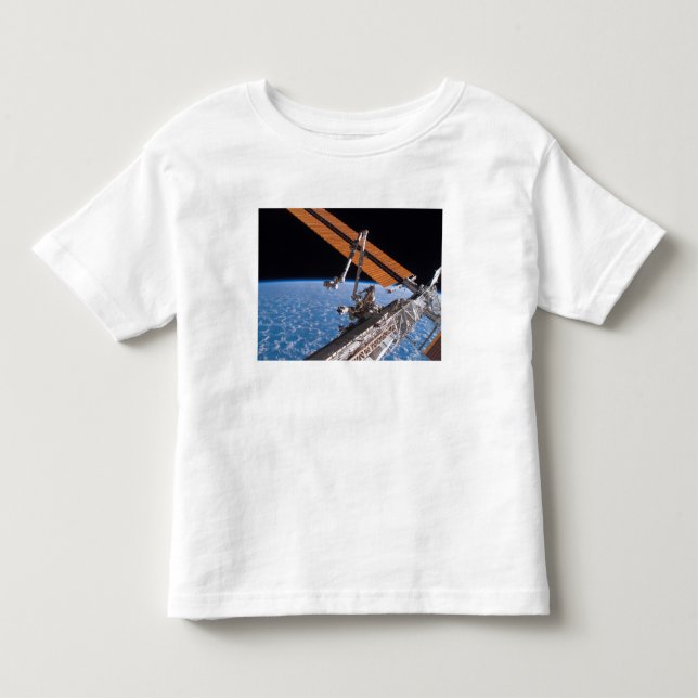 Canadarm2 och vingar på solmatrispanelen t-shirt (Framsida)