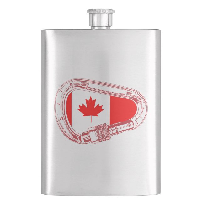 Canadas Flagga klätting Carabiner-kolv Fickplunta (Framsidan)