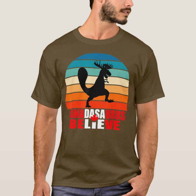 Canadasaurus Tro Funny Kanada Funny Kanada T Shirt (Framsida)