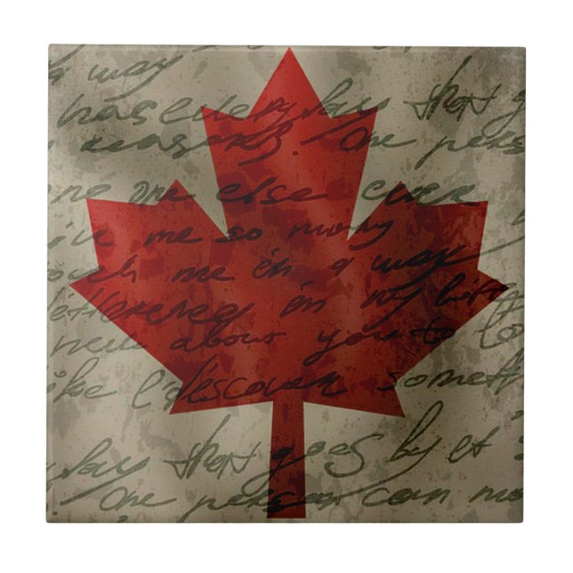 Canadean flagga kakelplatta (Framsidan)