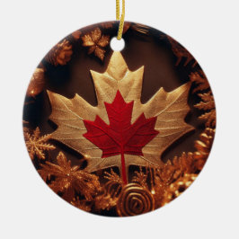 CANADIA FLAGGA INSPIRED JULGRANSPRYDNAD KERAMIK