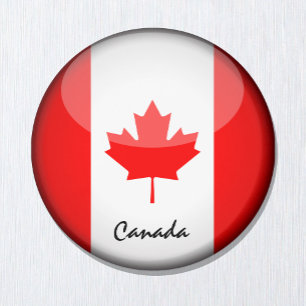 Canadia flagga & Kanada - resor/sportfantaster Magnet