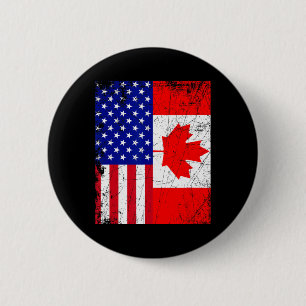 Canadian American Shirt USA Canada Flagga 4th of J Knapp