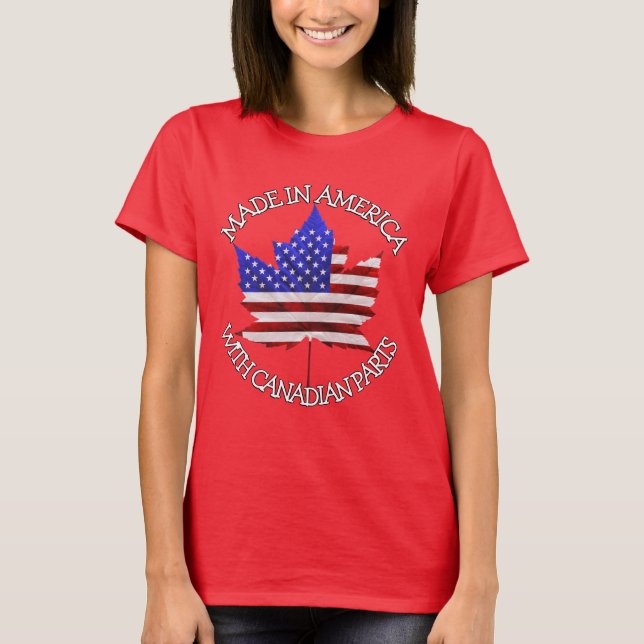 Canadian American Tanktop Personlig Shirts T Shirt (Framsida)