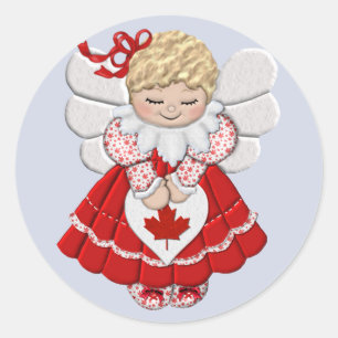 Canadian Angel Runt Klistermärke
