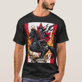 Canadian Apocalyptic Skeleton Knight T Shirt