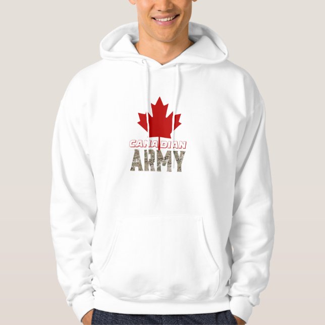 Canadian Army Design T-Shirt Hoodie (Framsida)