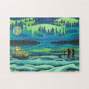 Canadian Art Puzzle Personlig Winter Ligcape Pussel