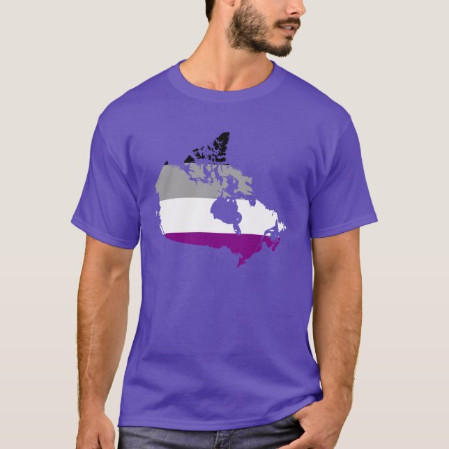 Canadian asexuality pride karta T-Shirt (Framsida)