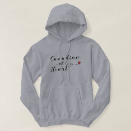 Canadian At Heart Hoodie, Kanada Sweatshirt Med Luva