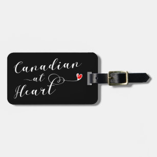 Canadian At Heart Luggage Tag Template, Kanada Bagagebricka
