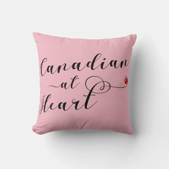 Canadian At Heart Throw Cushion, Kanada Kudde (Framsida)