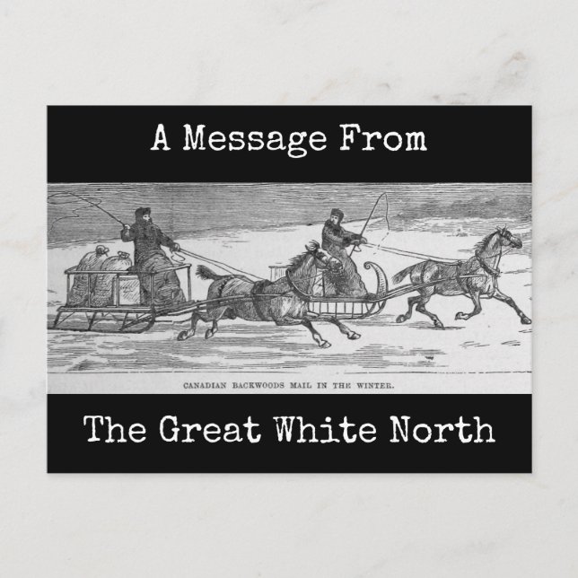 Canadian Backwood Mail Vykort (Framsida)