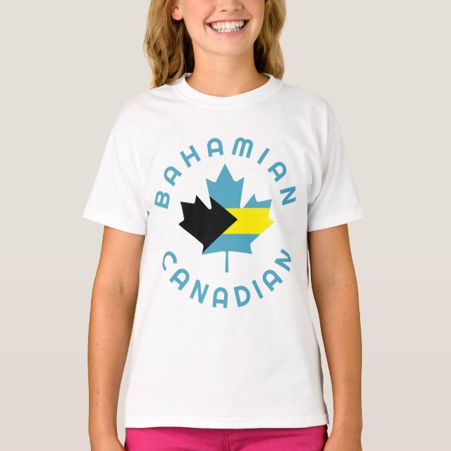 Canadian Bahamian Roots T Shirt (Framsida)