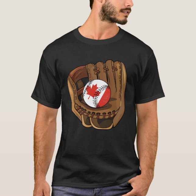 Canadian Baseball Sport Canada Baseball Team T Shirt (Framsida)