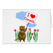 Canadian Beaver Kärlek Canada Card