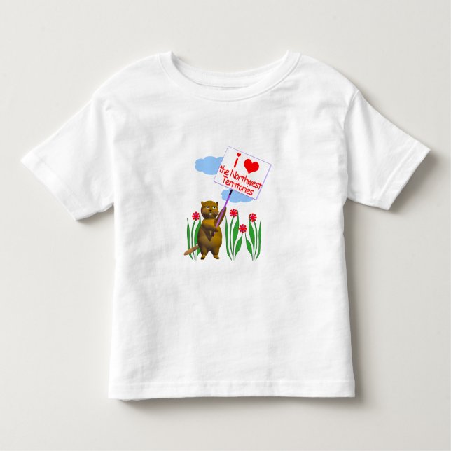 Canadian Beaver Kärlek, Northwest Territories T Shirt (Framsida)