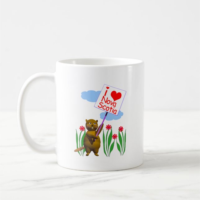 Canadian Beaver Kärlek Nova Scotia Kaffemugg (Vänster)
