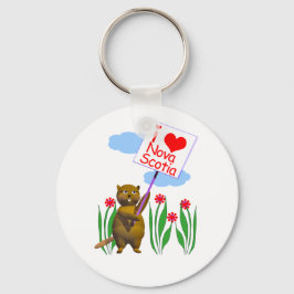 Canadian Beaver Kärlek Nova Scotia Nyckelring