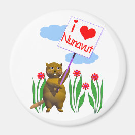 Canadian Beaver Kärlek Nunavut Magnet