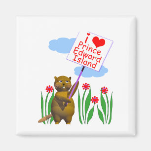 Canadian Beaver Kärlek Prince Edward Island Magnet