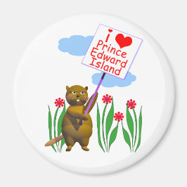 Canadian Beaver Kärlek Prince Edward Island Magnet