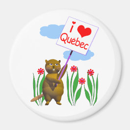 Canadian Beaver Kärlek Quebec Magnet