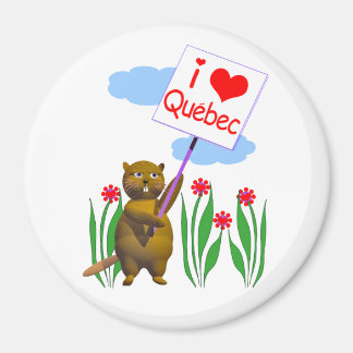 Canadian Beaver Kärlek Quebec Magnet