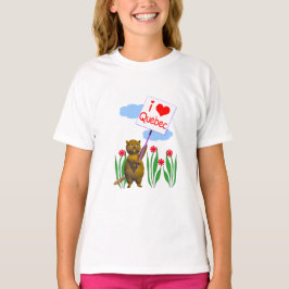Canadian Beaver Kärlek Quebec T Shirt