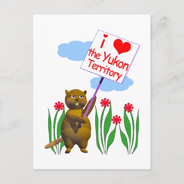 Canadian Beaver Kärlek, Yukon Vykort (Framsida)