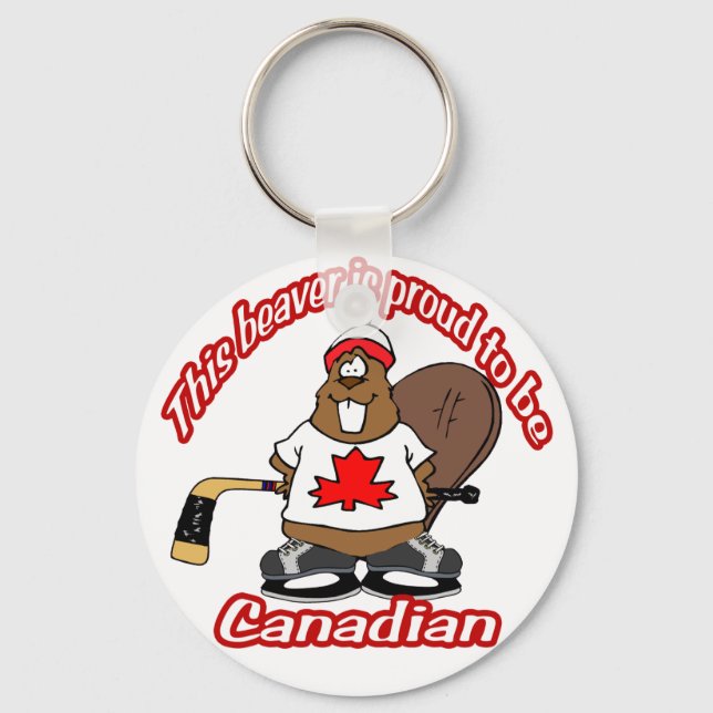 Canadian Beaver Keychain Nyckelring (Framsida)