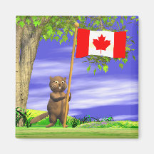 Canadian Beaver och Flagga