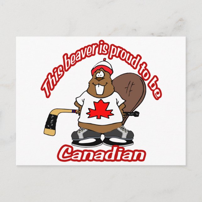 Canadian Beaver Postcard Vykort (Framsida)