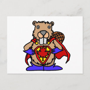 Canadian Beaver Superhjälten Vykort