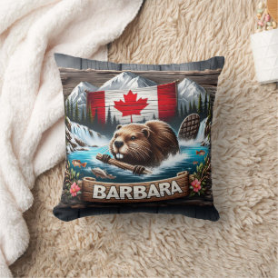 Canadian Beaver Swimming Near Mountain Stream Kudde