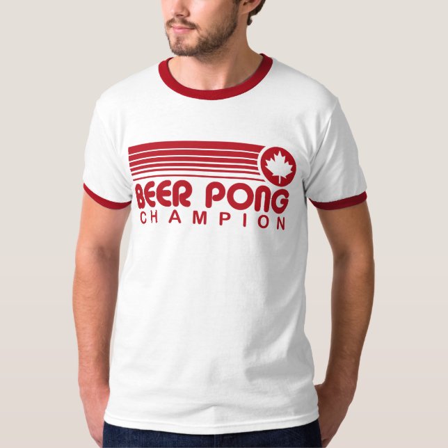 Canadian Beer Pong Tee Shirt (Framsida)