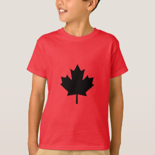 Canadian Black Maple Löv Design T Shirt