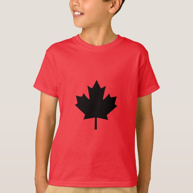 Canadian Black Maple Löv Design T Shirt (Framsida)